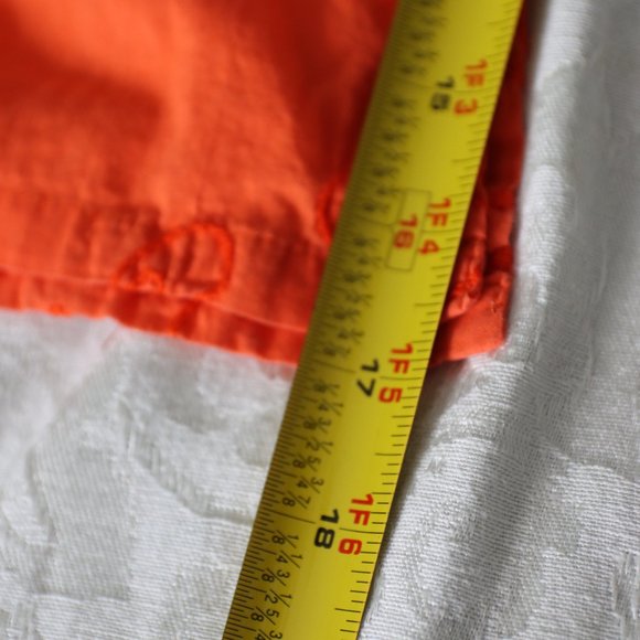 Beautiful Sandy Starkman Orange embroidered ruffled tunic top lightweight XL - Picture 9 of 11
